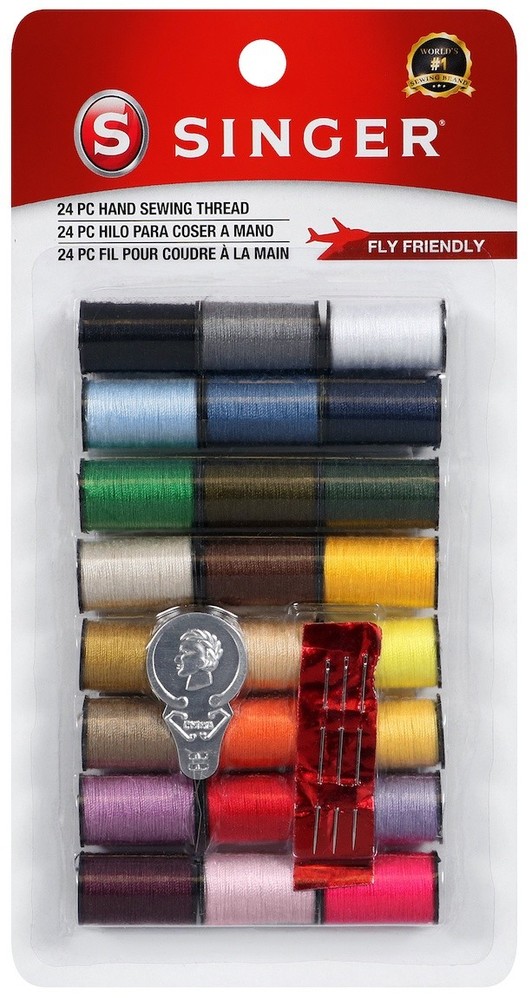 Singer Notions 00264 Polyester Thread 10yd 24/Pkg-Assorted Colors