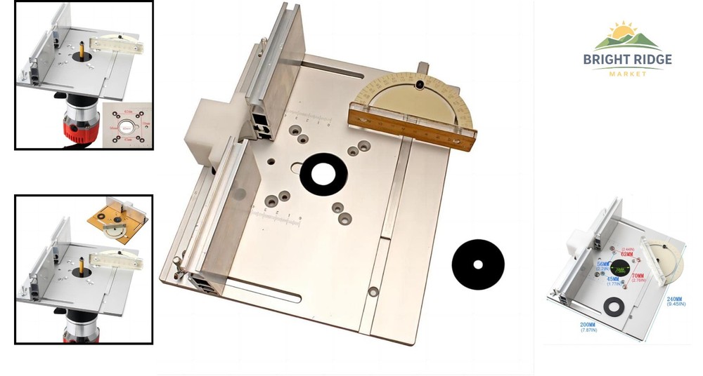 Portable Router Insert Plate with Sliding Brackets for Woodworking Projects