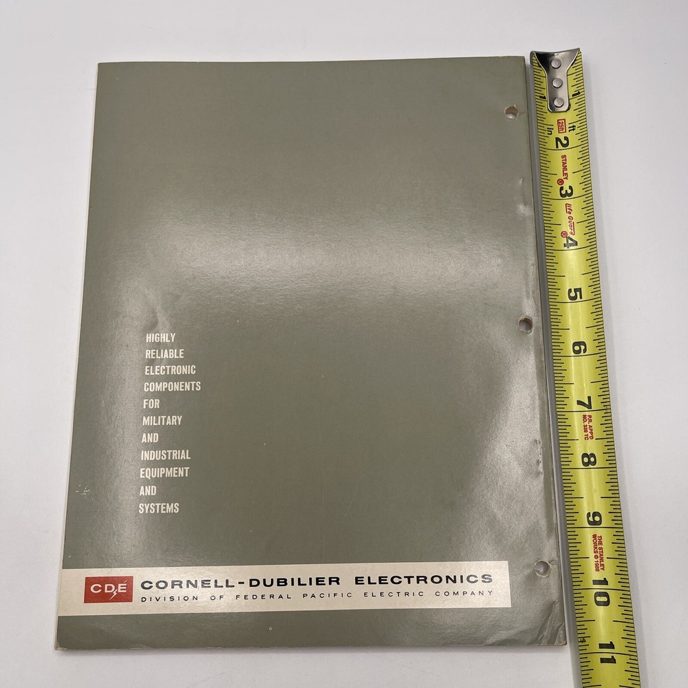 1963 Cornell-Dubilier Electronics Catalogs Component Selector