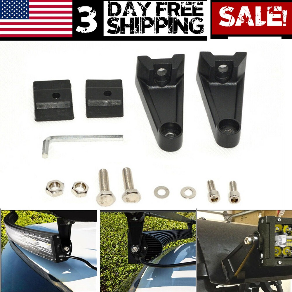 2x Universal Mounting Brackets Base Side Rotating LED Work Light Bar Bracket