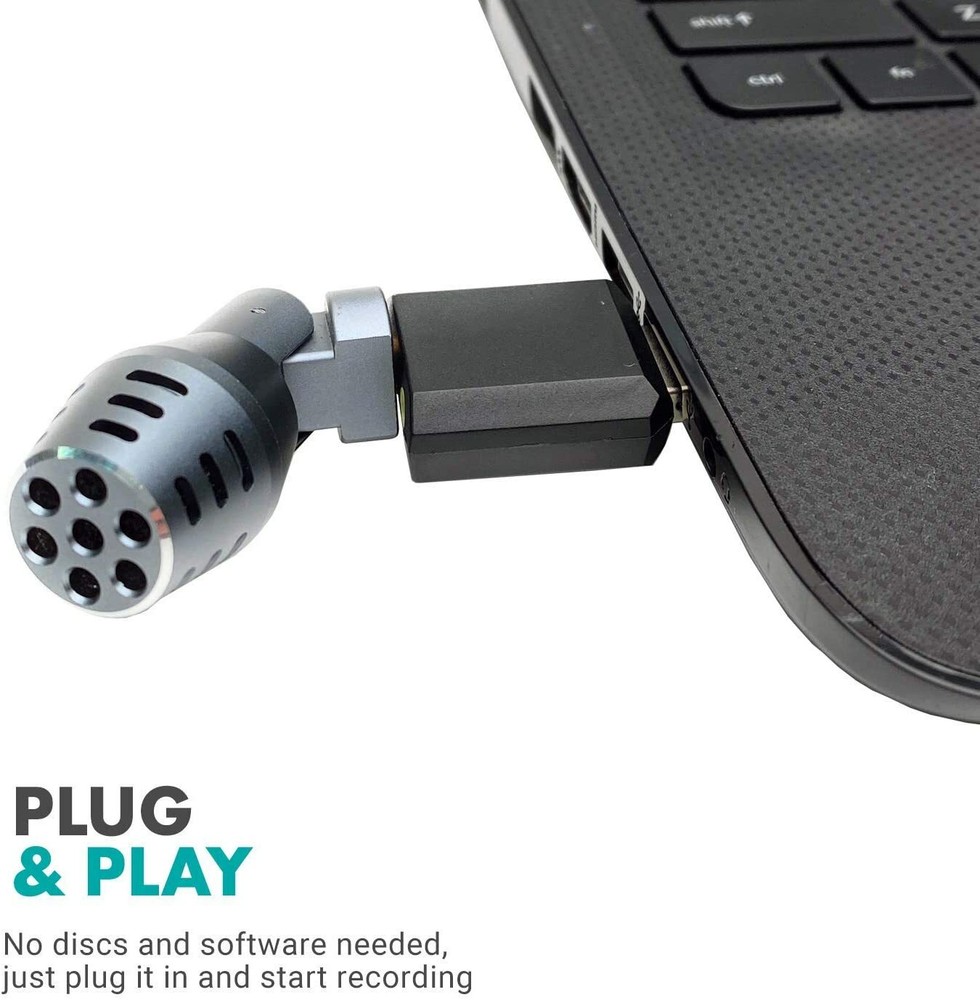 Movo DOM2-USB Mini Omnidirectional USB Computer Microphone for PC and Mac