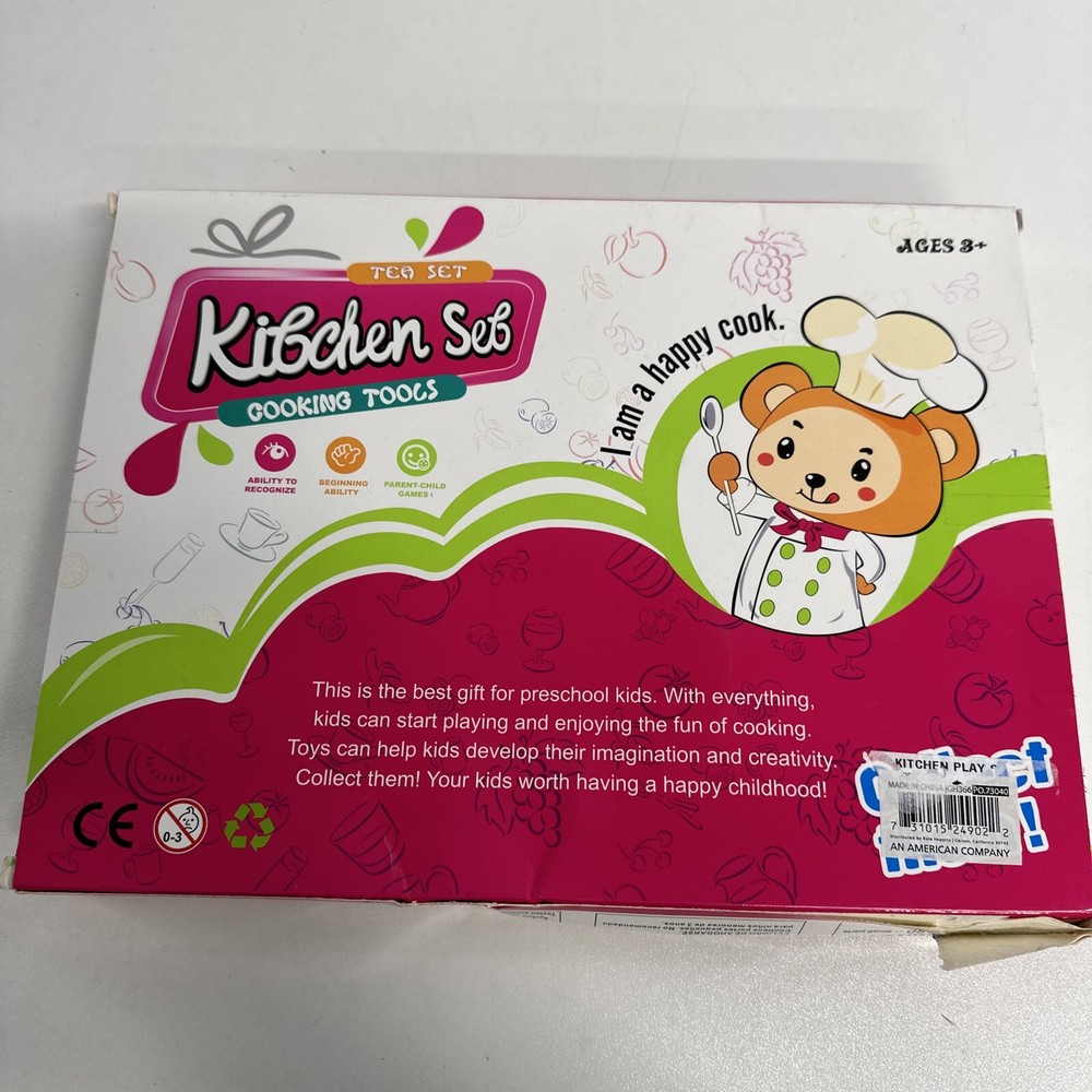 Kitchen Toy tool set kids Ags 3+ Tiny kitchen make beleive accessories Pan egg b