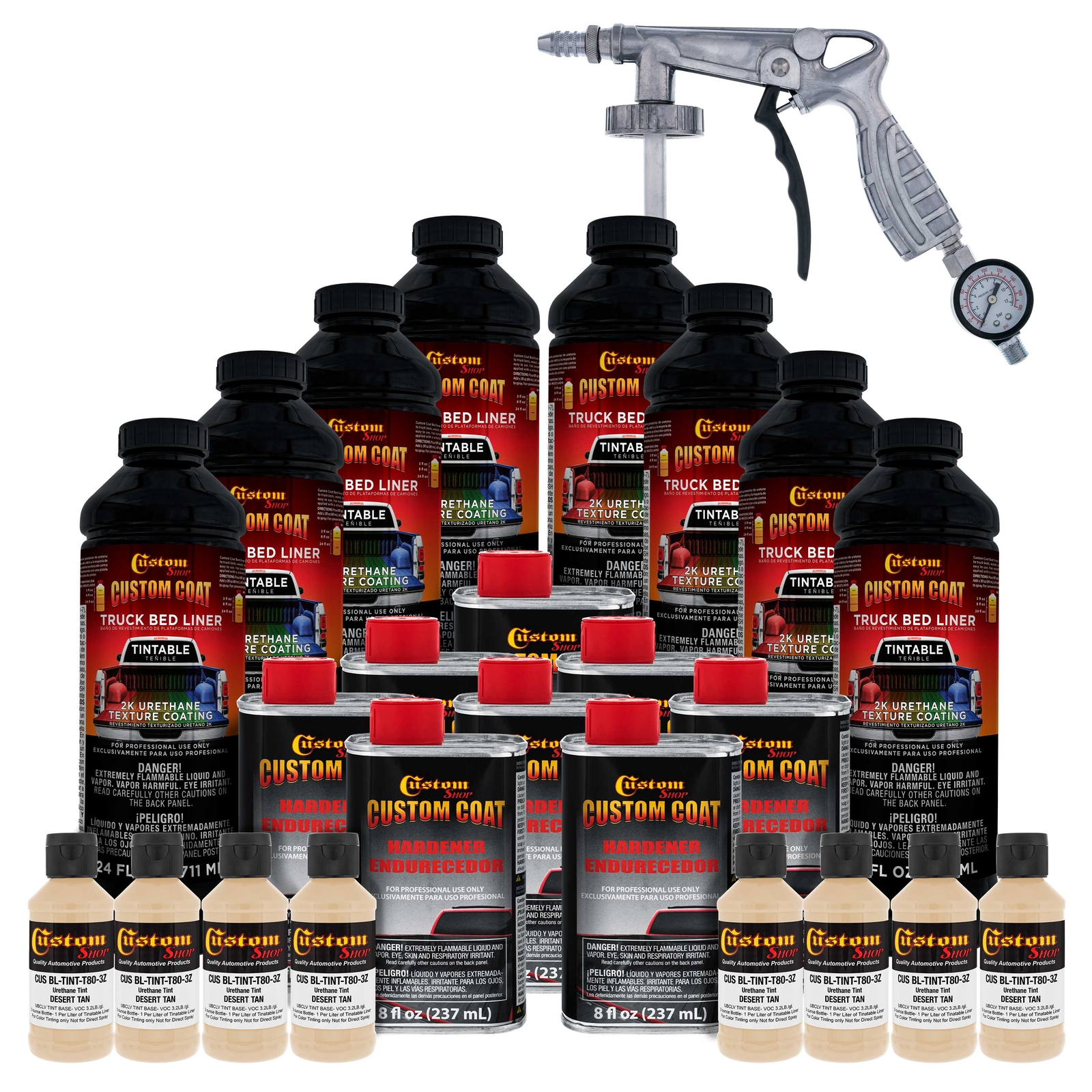 33446 Desert Tan T80 Urethane Spray-On Truck Bed Liner, 2 Gallon Spray Gun Kit