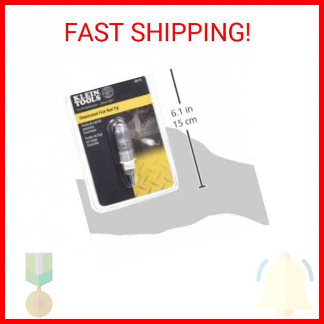 Klein Tools 56119 Fish Rod Tip, Wire Pulling through Conduit is easier with Illu