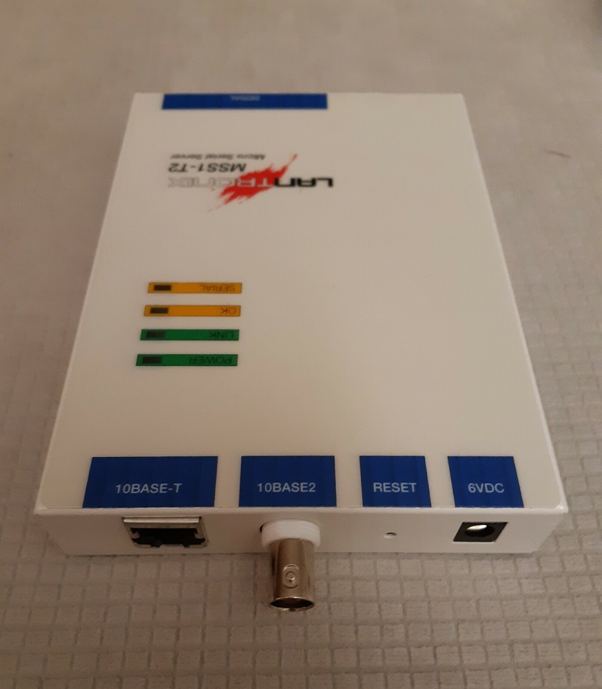 Lantronix MSS1-T Micro Serial Server & Power Supply (unit b: with printed docs)
