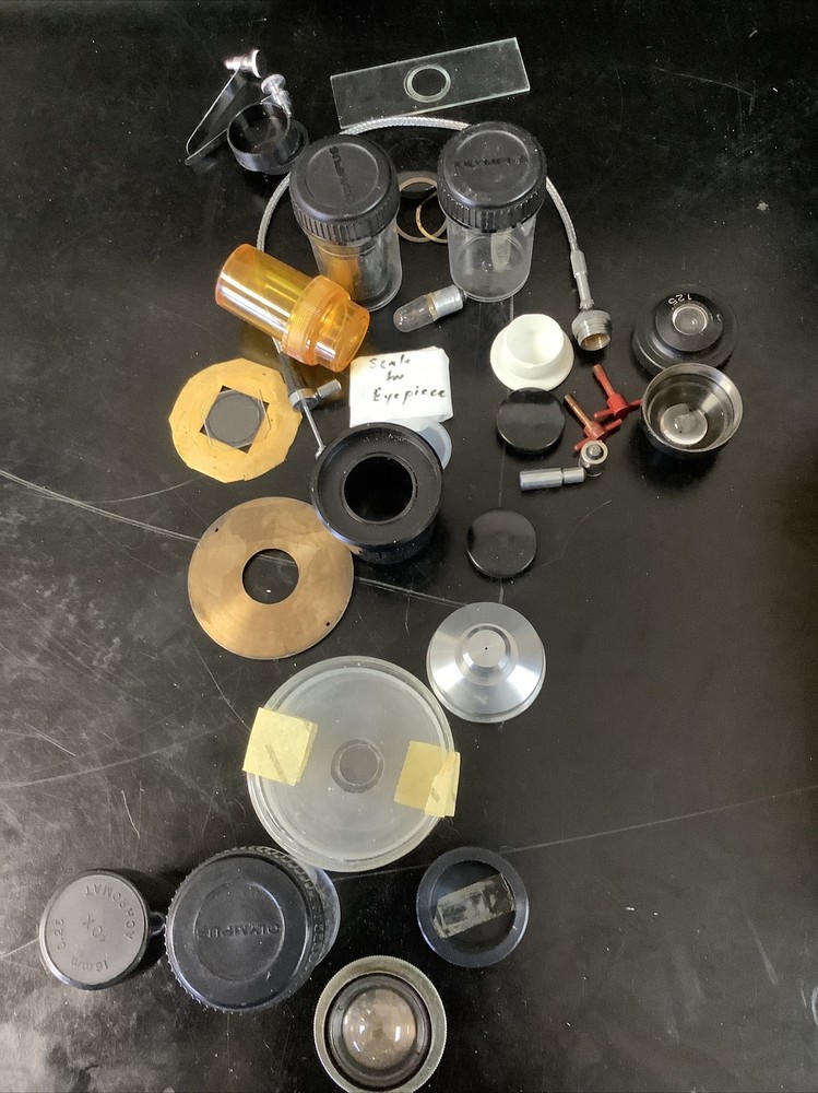 Vintage Microscope Optical Lens Lenses Lot