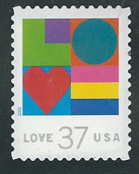 Scott #3657....37 Cent...LOVE...2 Stamps