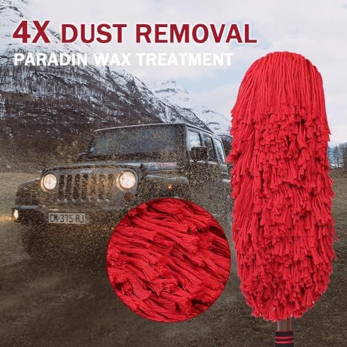 Car Duster Exterior Scratch Free with Extendable Handle,Wax Cuttingredduster2