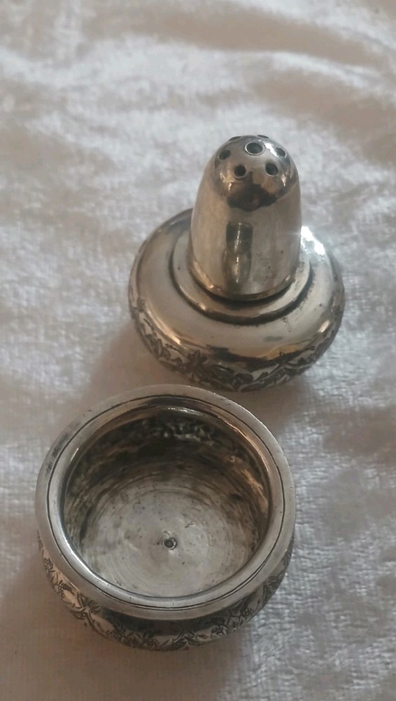 Vintage Russian Silver Salt And Pepper Set