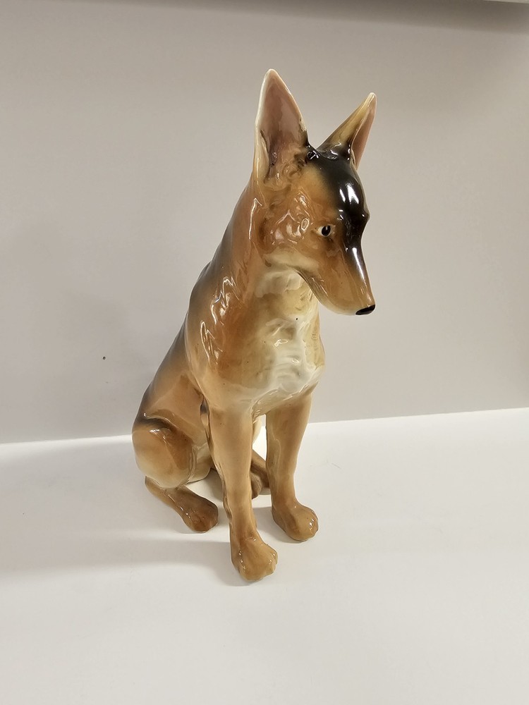 10" Ceramic German Sheppard Figurine