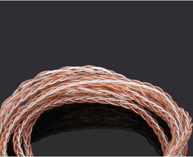 8-core braid balanced MMCX Upgrade OCC Audio Cable wire headphones -Universal