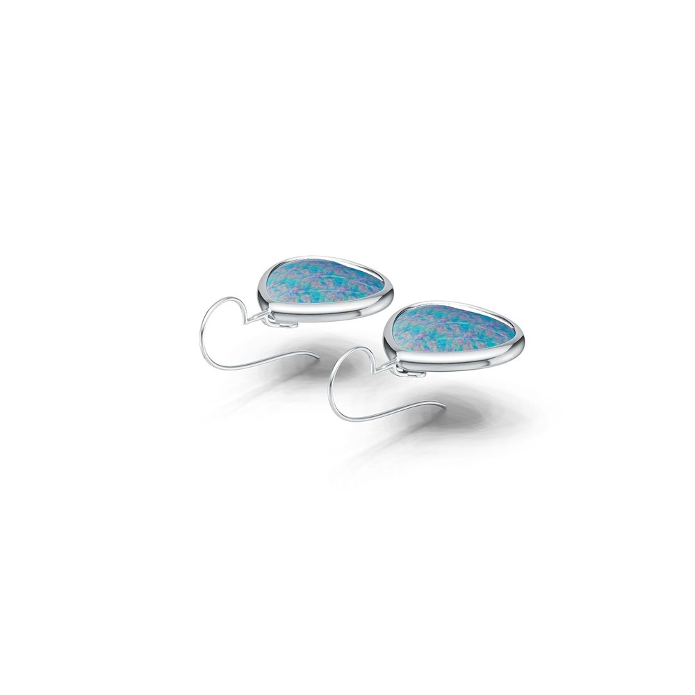 Sterling Silver Semi Mount Earrings Setting Pear 18X18mm Cabochon