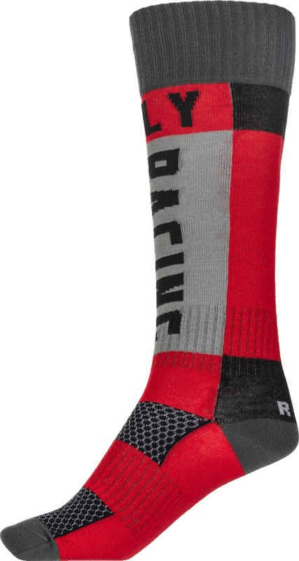 Fly Racing MX Red Grey Thick Socks