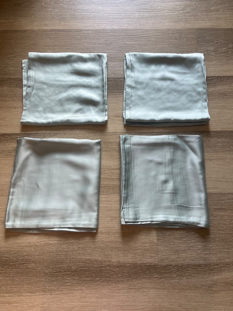 Tencel Queen Sheets Set 5pc Light Green Deep Fitted Luxuriously Soft