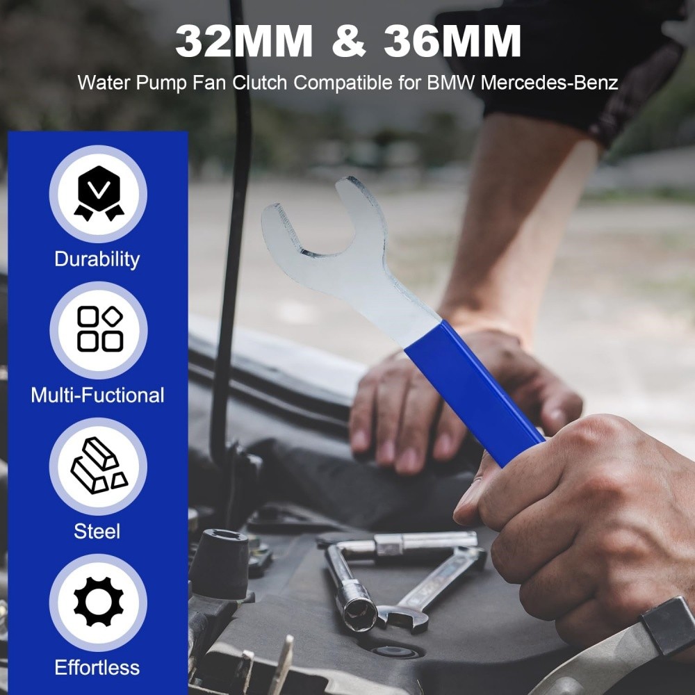 3PCS Fan Clutch Nut Wrench 32mm&36mm Clutch Holder Removal Tool For bmw