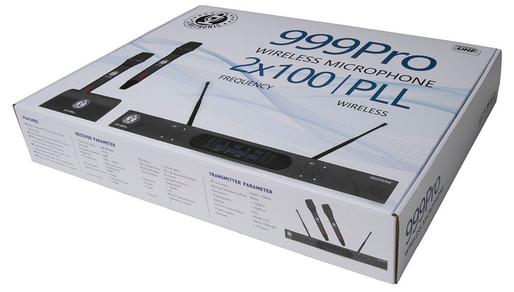 Pro Dual UHF Rechargeable Wireless Microphones Karaoke System