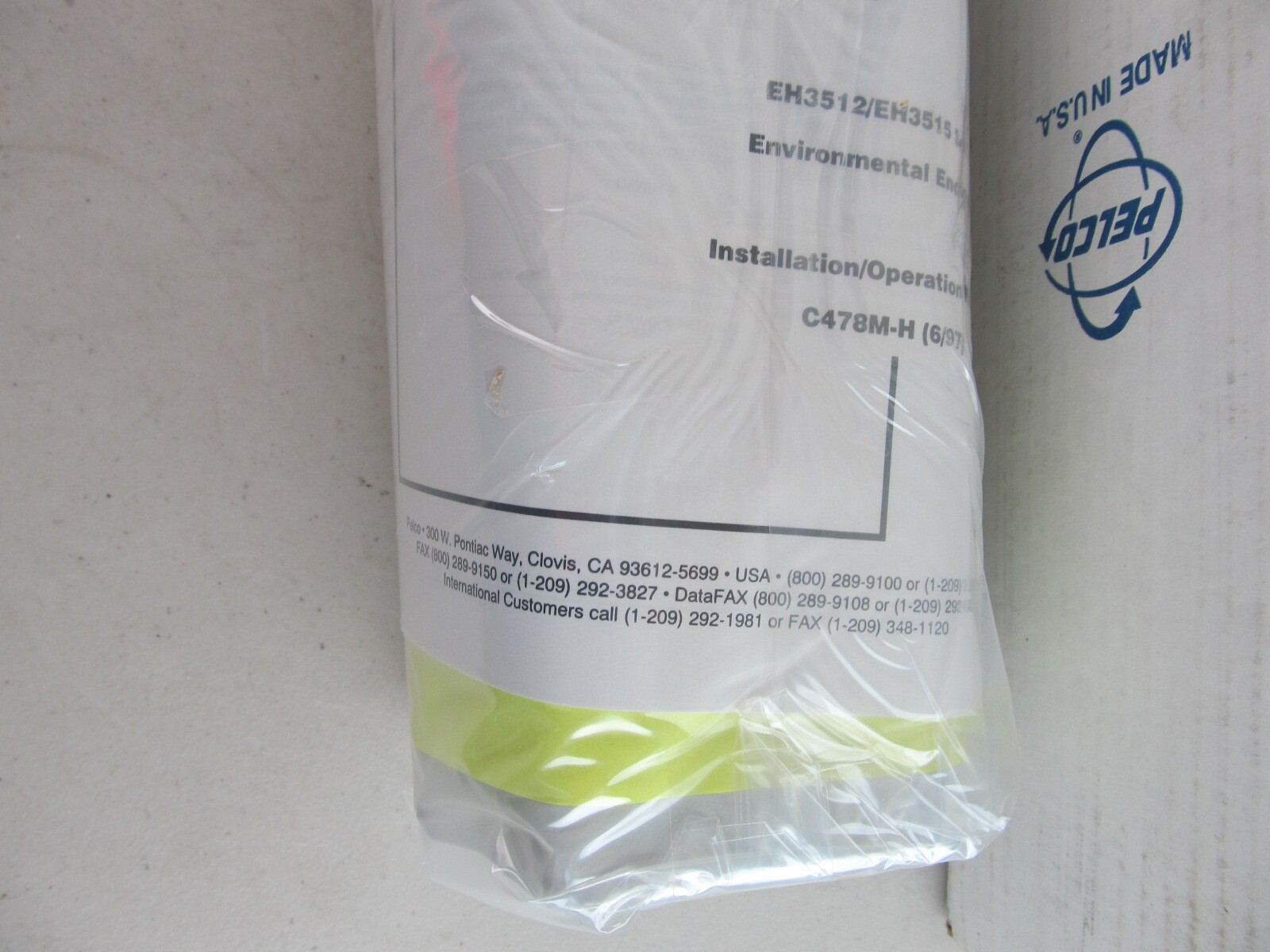 PELCO EH3512 5 x 3.5 x 12" Small Aluminum Enclosure, New, Open Box