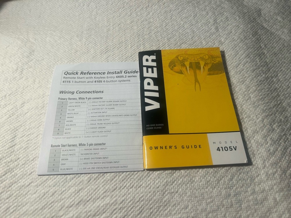 Viper 1-Way Remote Start/Keyless Entry System 4105V