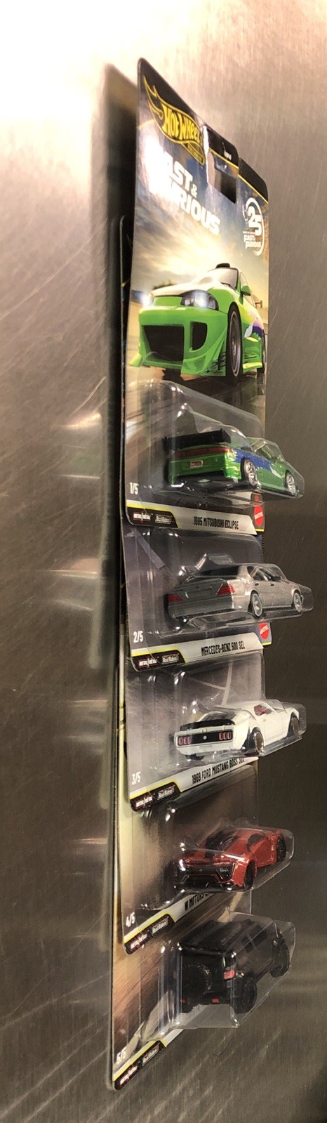 HOT WHEELS PREMIUM 25 YEARS OF FAST & FURIOUS CASE N 1995 MITSUBISHI SET OF 5