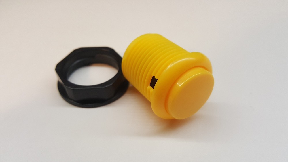 N.C. Momentary Push Button Switch NC SW - Yellow with Micro Switch - NEW
