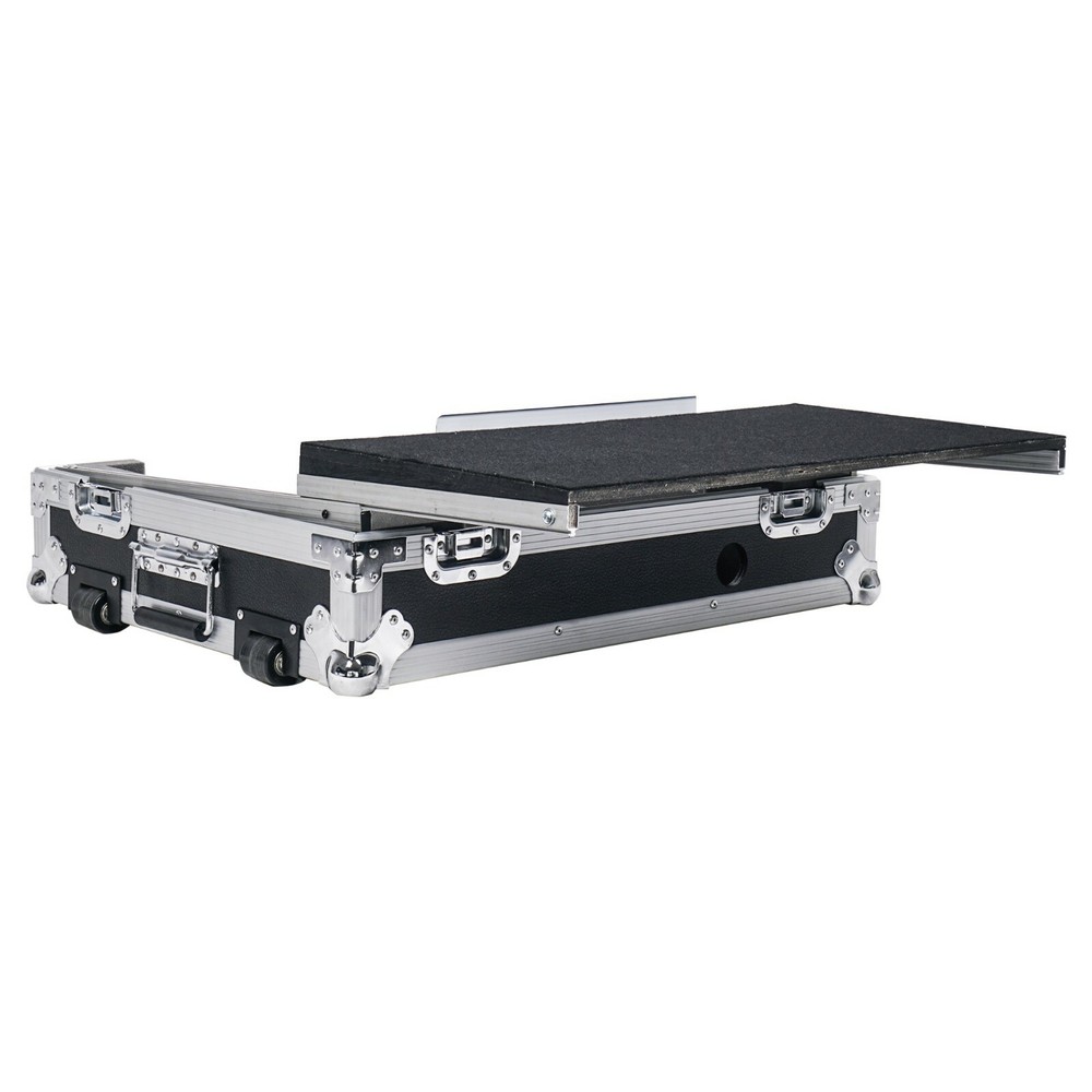 Sound Town DJ Controller Case w/h Sliding Platform Wheels Rubber Hand STRC-SRLT