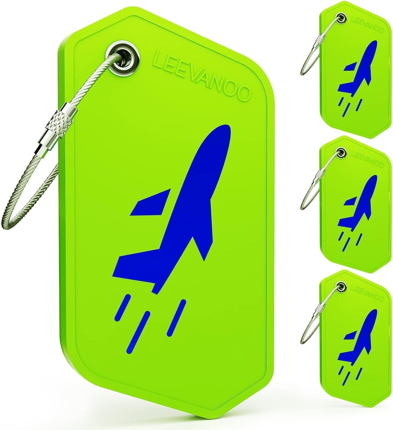 Silicone Luggage Tags for Suitcases Luggage Tags 4 Pack with Name ID Card Perfec