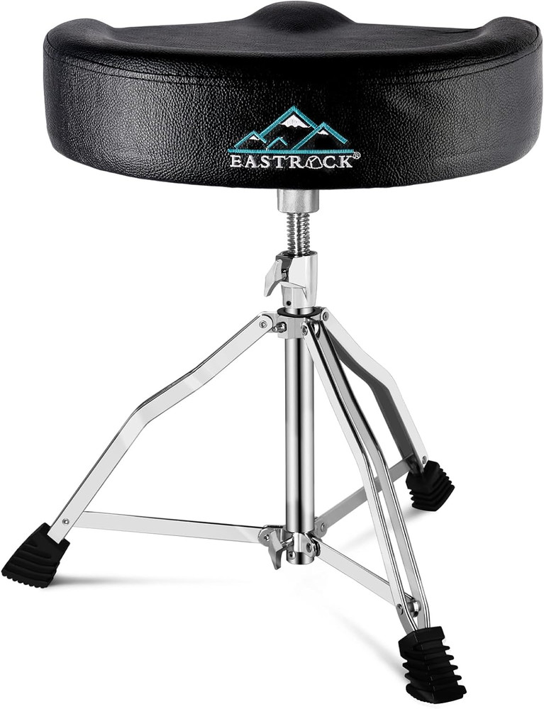 EASTROCK Drum Throne Adjustable Height, Drum Stools Rotatable Padded Motorcycle