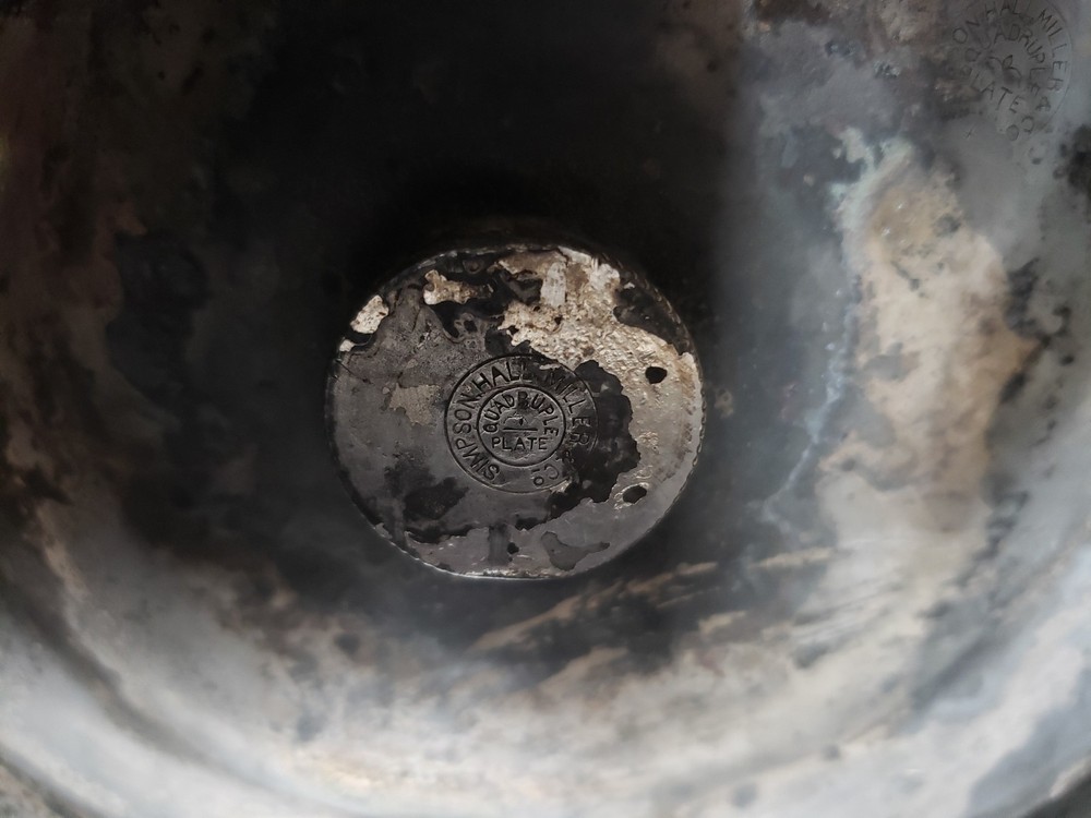 Simpson Hall Miller Quadruple Silverplate Tilting Pitcher + Stand