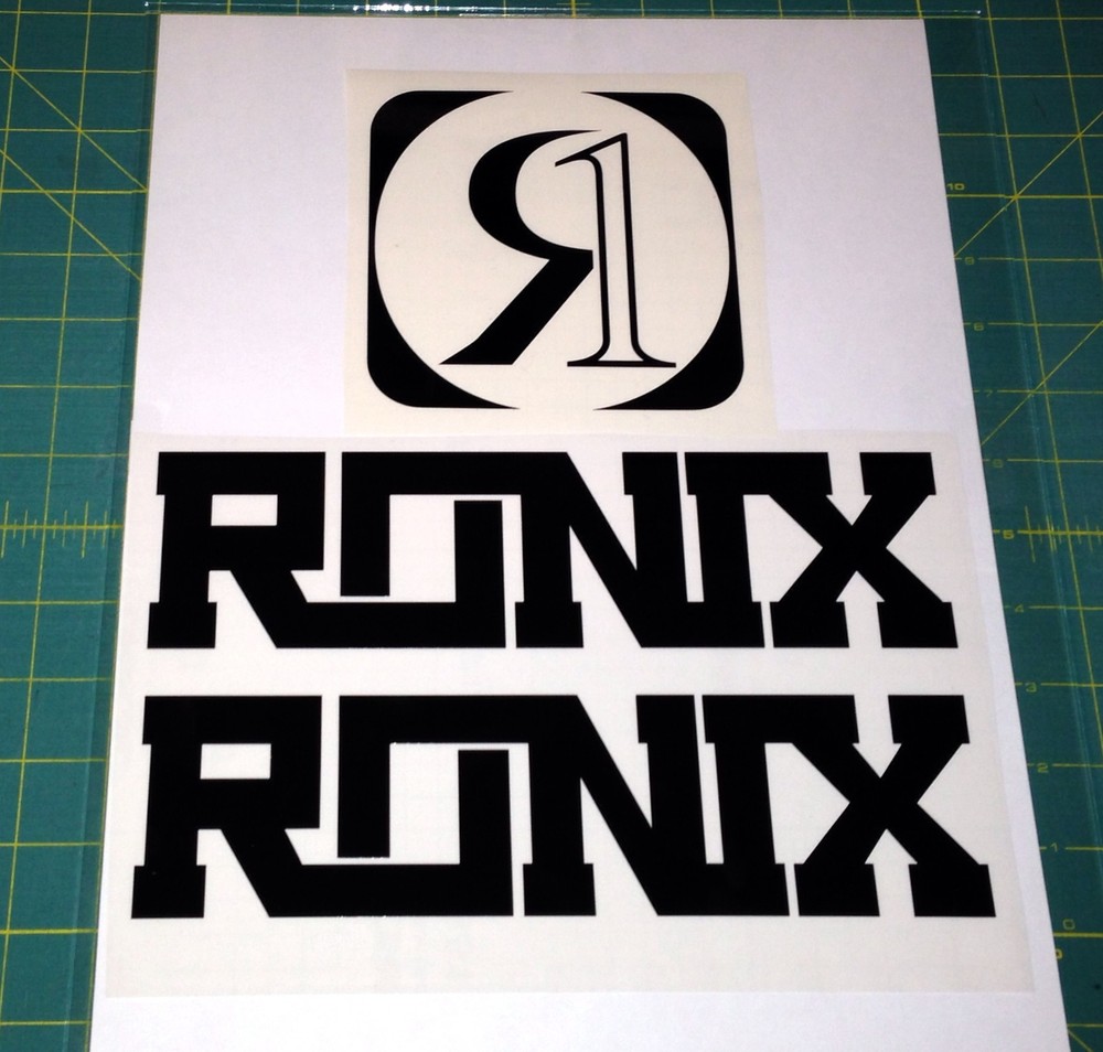 RONIX CODE LOGO DECAL STICKER BLACK  WAKEBOARD YOU GET 2!!