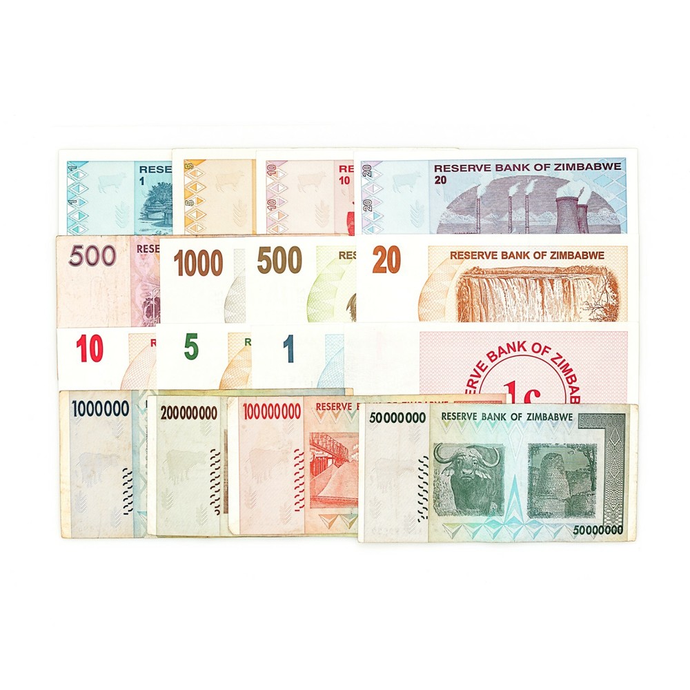 Set of 16 diff. Zimbabwe circ.-Unc.