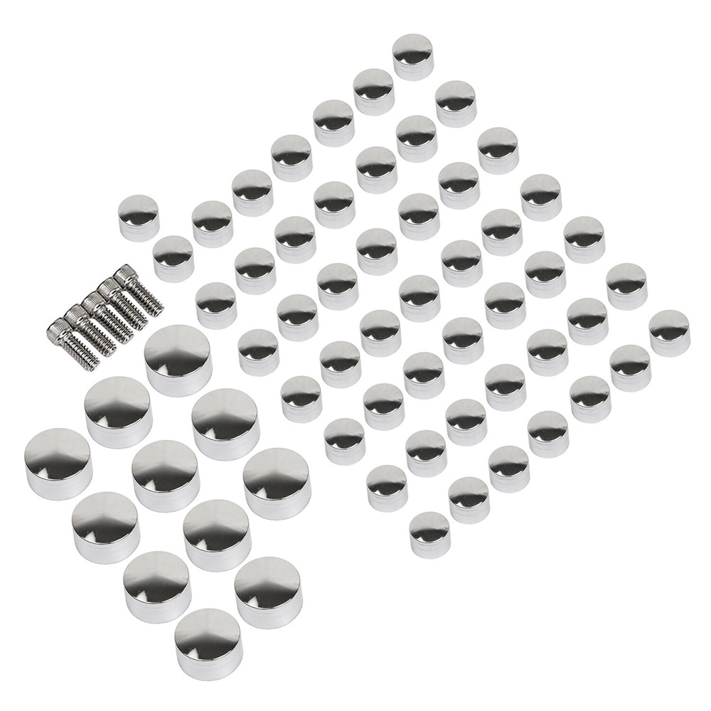 Chrome Engine Bolt Topper Cap Covers Screw For Harley Softail Springer Fat Boy