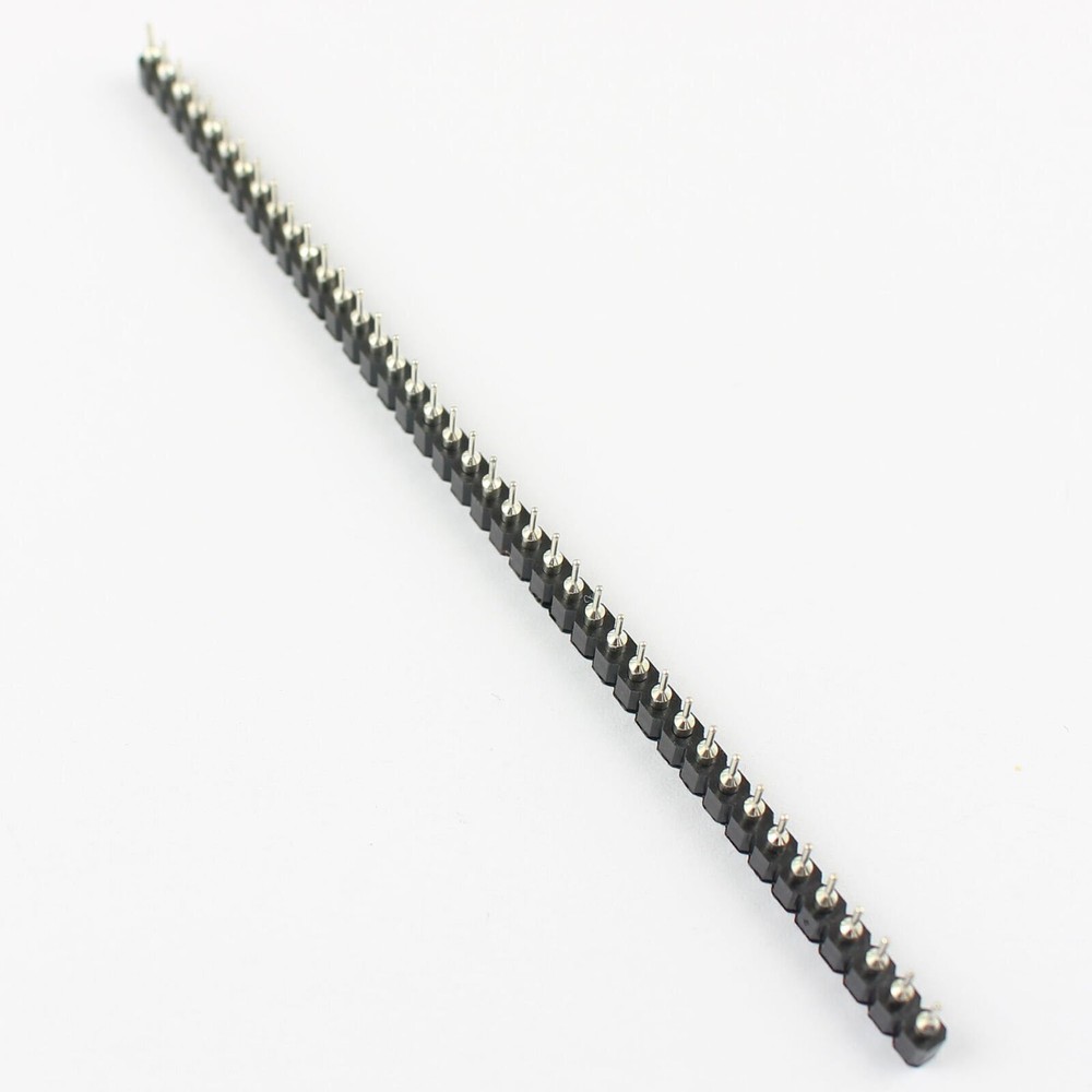 2Pcs 2.54mm Pitch 40 Pin Single Tin PCB Panel IC Breakable Round Female Header