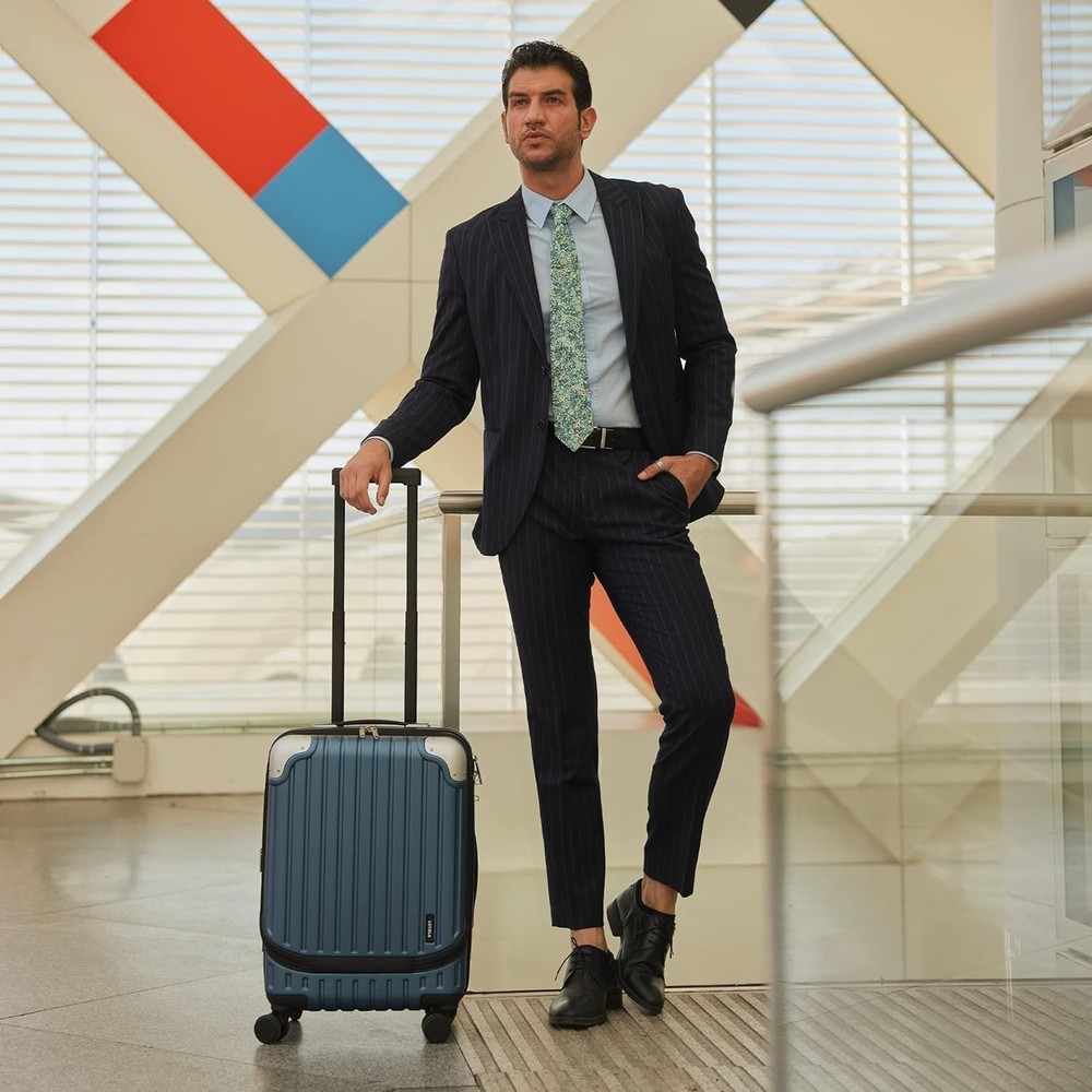 Grace 20" Hard Shell Suitcase Spinner Wheels - Blue