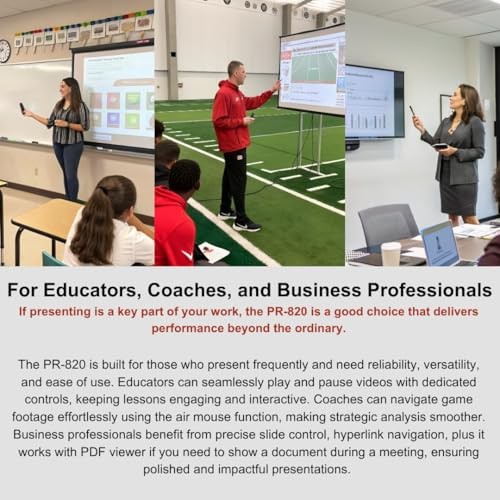 PR-820 Presentation Clicker for Mac – Smartboard Remote PowerPoint Clicker