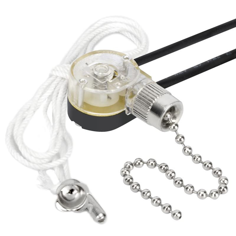 Pull Chain Switch Zing Ear ZE-109 2-Wire Single Circuit Pull Chain Ceiling Fan L