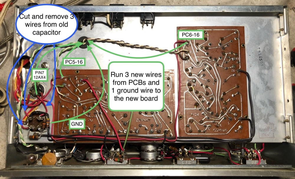 DYNACO PAS 2 PAS 3 capacitors power supply board bare