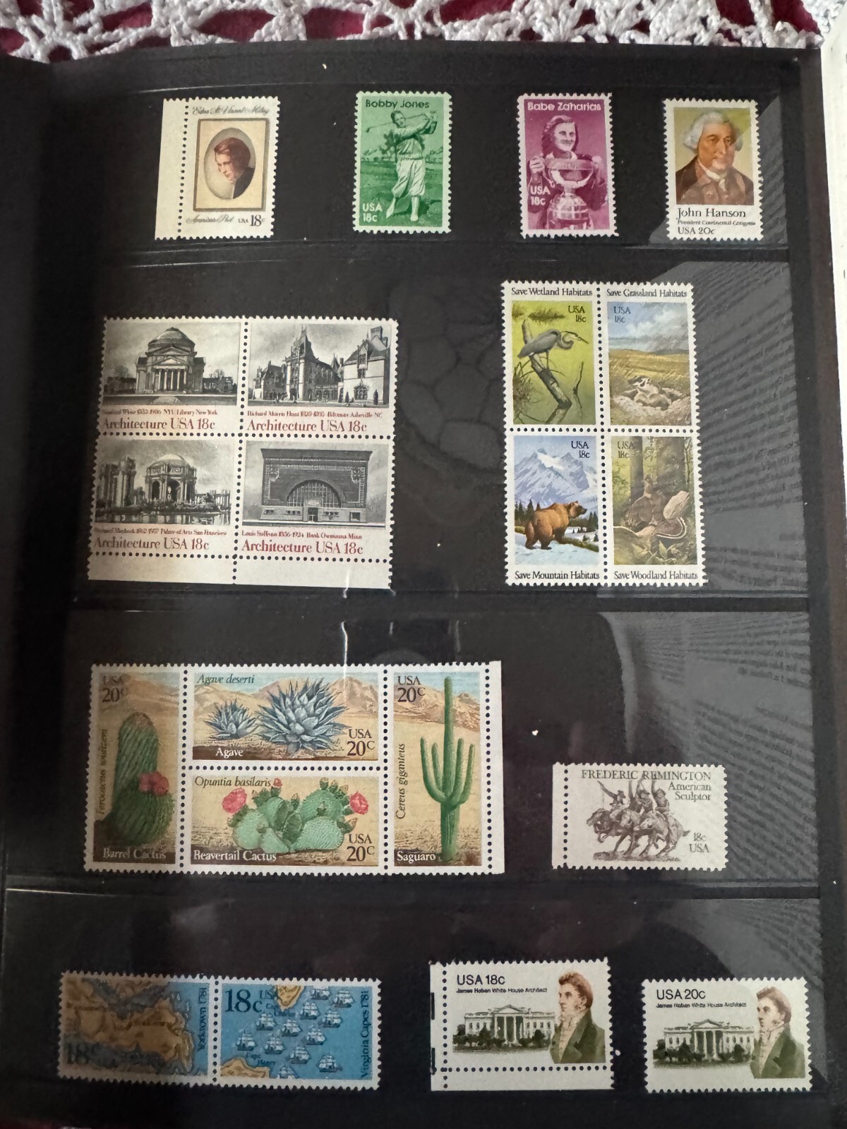 1981 Mint Set of 41 Commemorative Stamps Mounted in Album