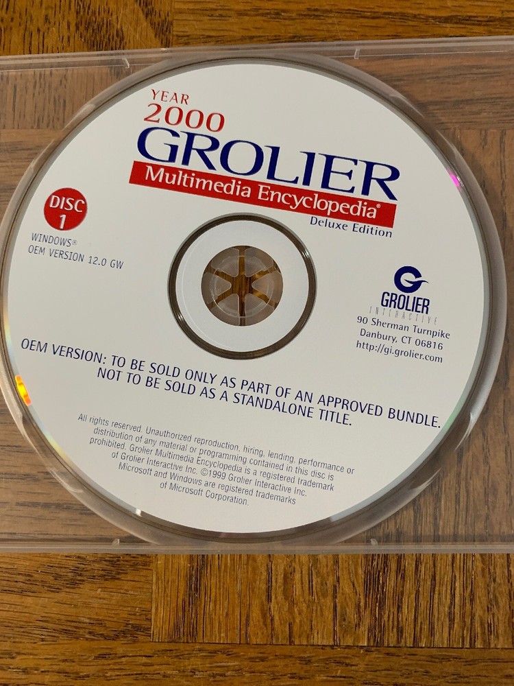 2000 Grolier Encyclopedia Computer Software