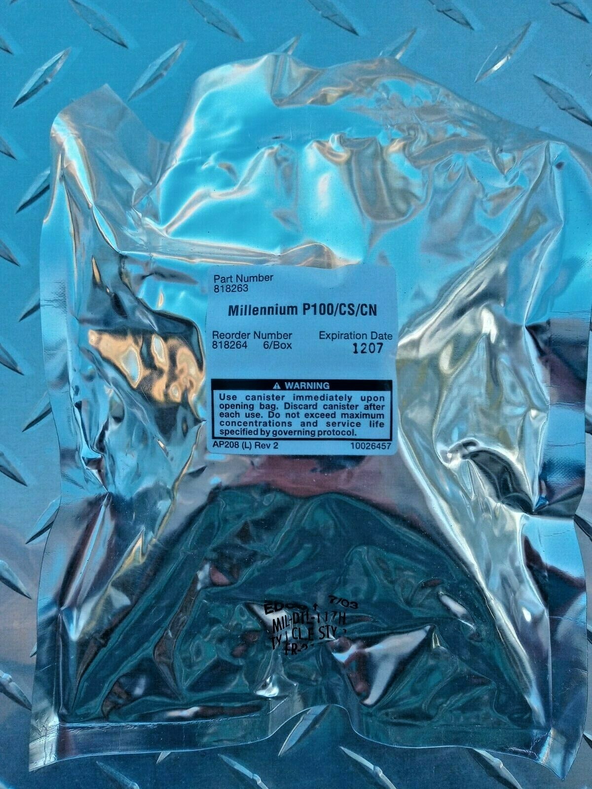 MSA Millennium Low Profile Filter Canister 40mm NATO P100/CS/CN Factory Sealed