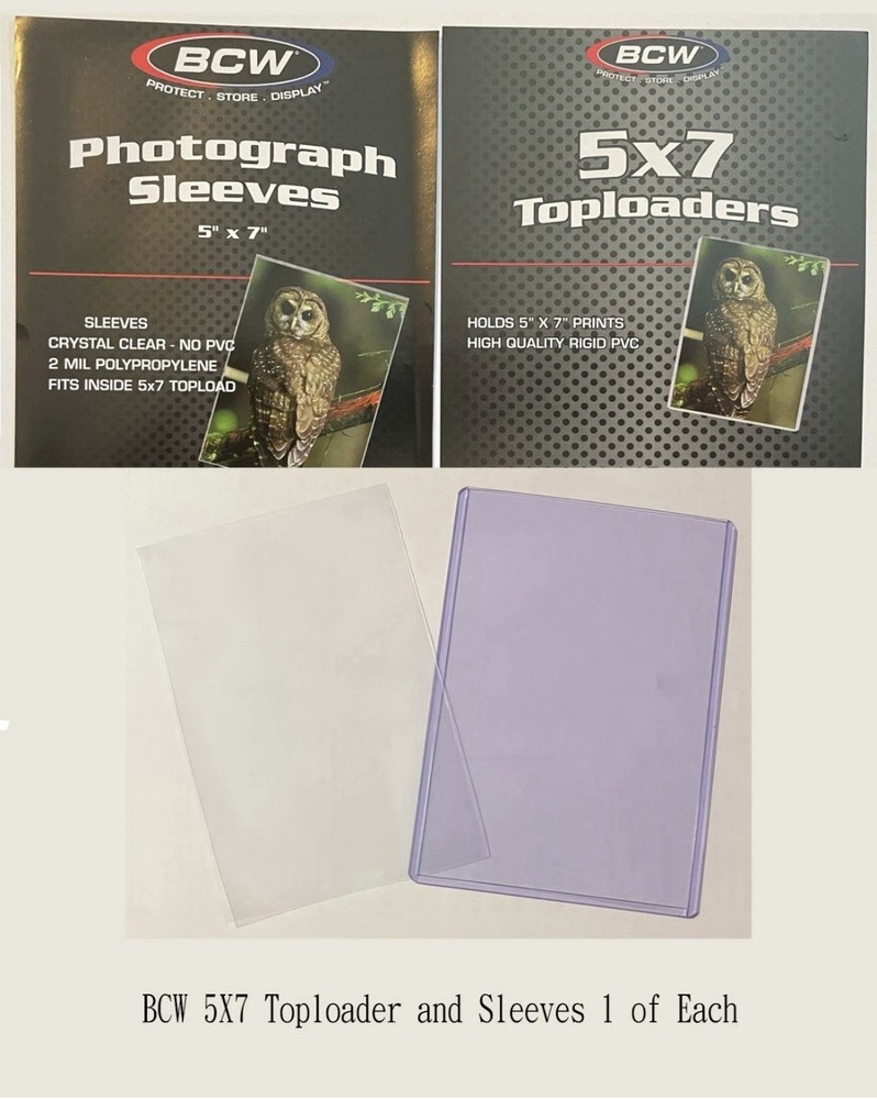 (1ct) BCW 5x7 Toploader and Sleeve Set