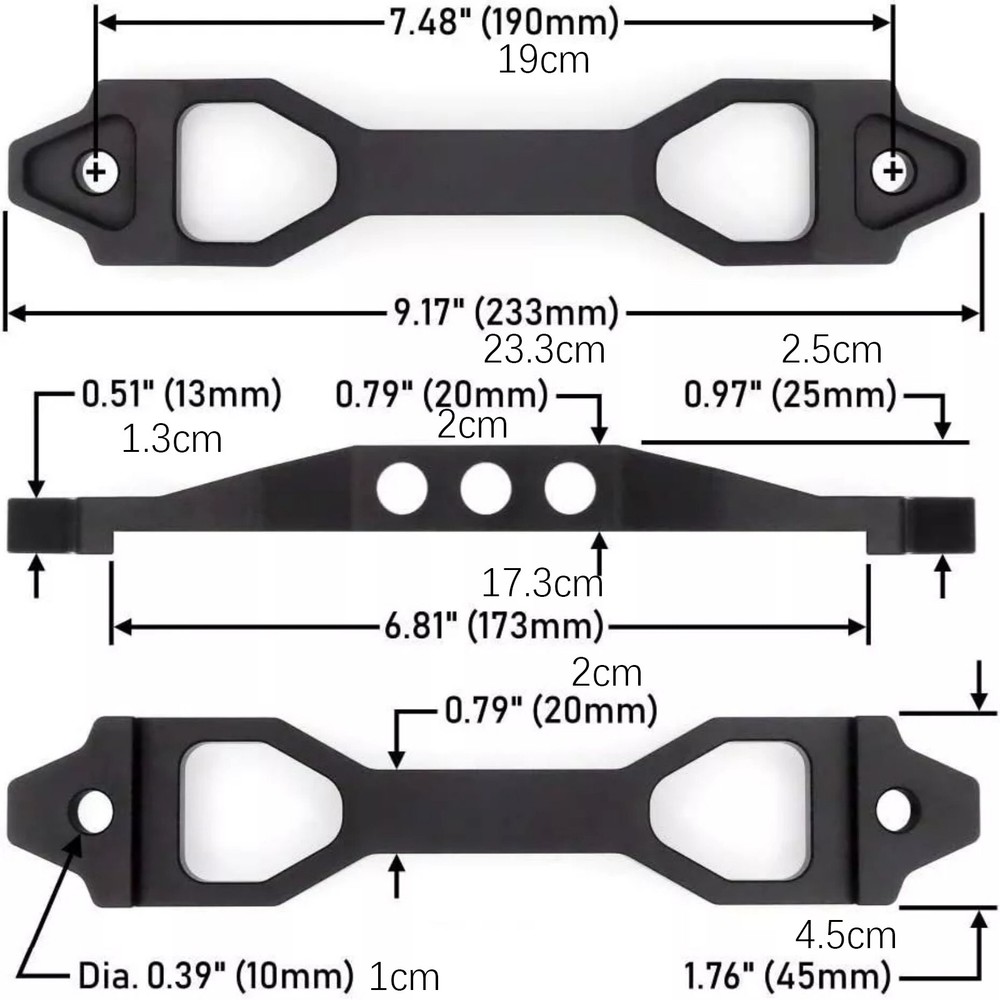 Heavy Duty Battery Hold Down Alloy Bracket Battery Tie Down Bracket J Hook Set