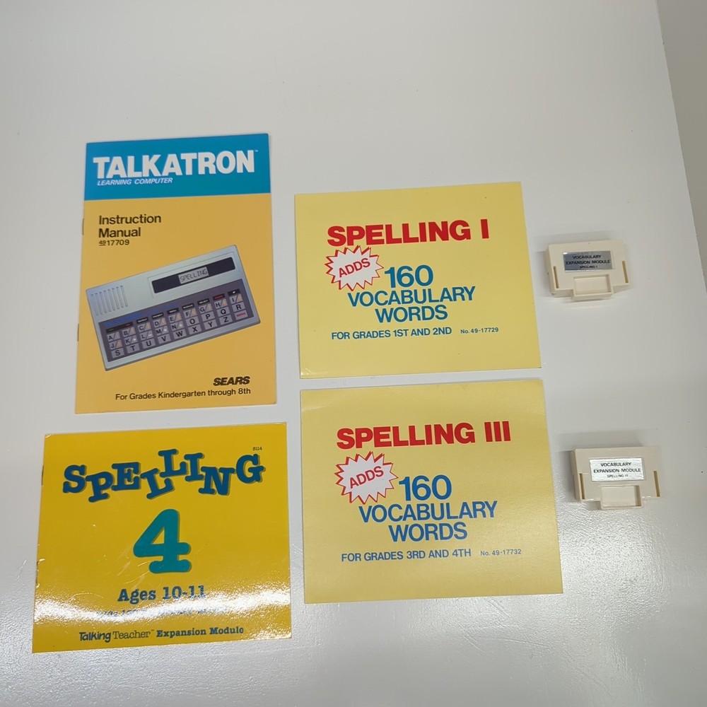 Vintage Sears Talkatron Learning Computer Talking Math Spelling Tiger 1985