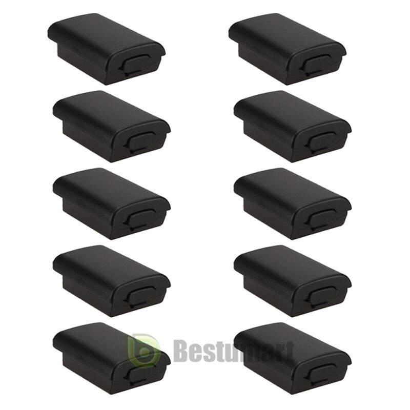 10X AA Battery Back Cover Case Shell Pack For Xbox 360 Wireless Controller Black
