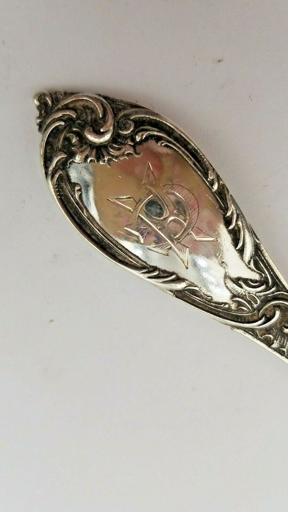 Russian 84 Silver Fish Fork with Fancy Design #7018