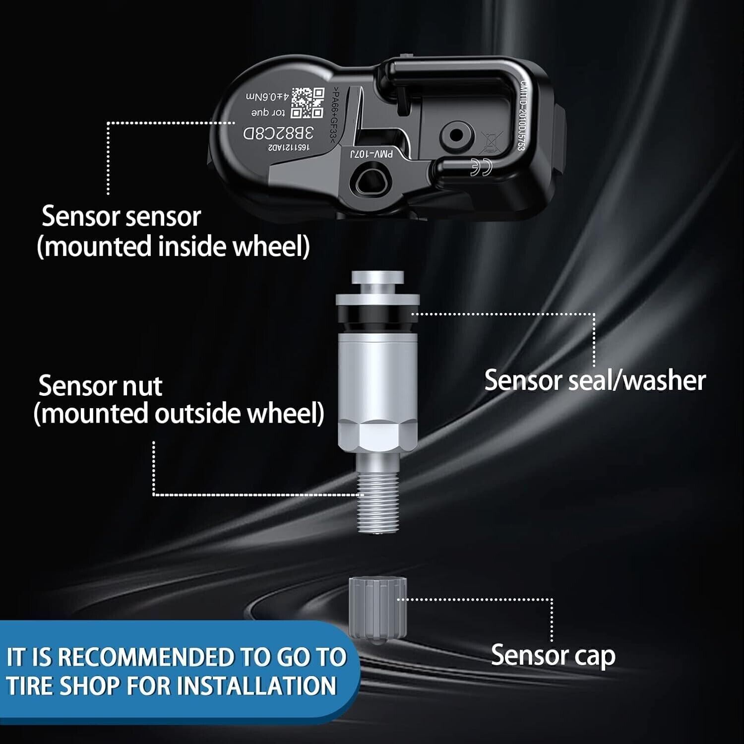 4x Tire Pressure Sensor TPMS OEM: 42607-33021 For Toyota Corolla Lexus PMV-107J.