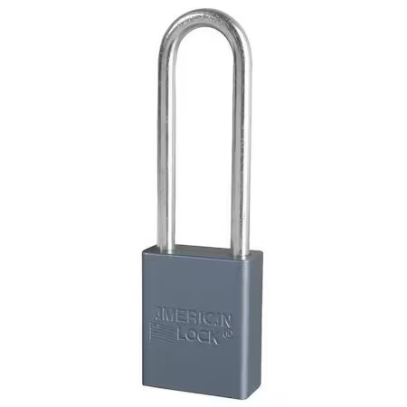 American Lock A32 Padlock, Keyed Different, Long Shackle, Rectangular Aluminum