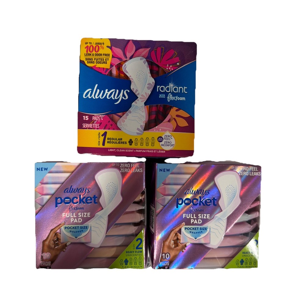 Always Pocket & Radiant Multi size -3 Packs