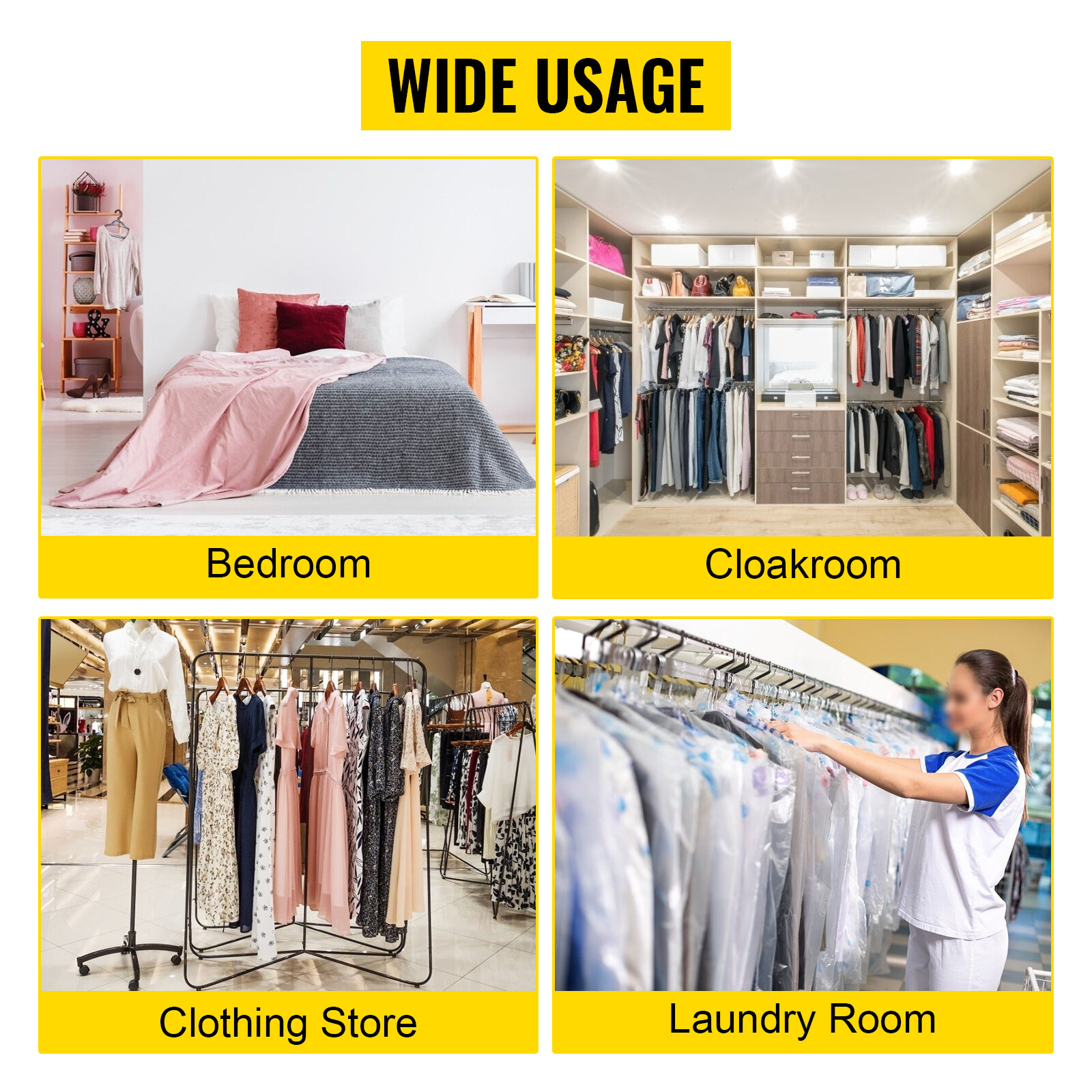 VEVOR Z-Truck Clothing Rack Rolling Garment Z Rack Lockable Casters Heavy-duty