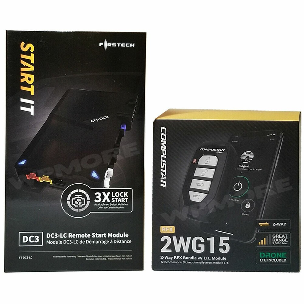 Compustar Firstech CSX4905-S KIT Remote Start + 2-Way Remote + Drone LTE Module