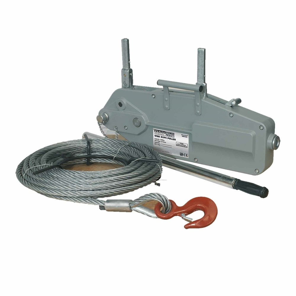 Sealey Wire Rope Puller 3200kg Max Line Force Extra Control Heavy-Duty Hook
